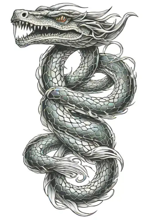 Water Serpent With Trident