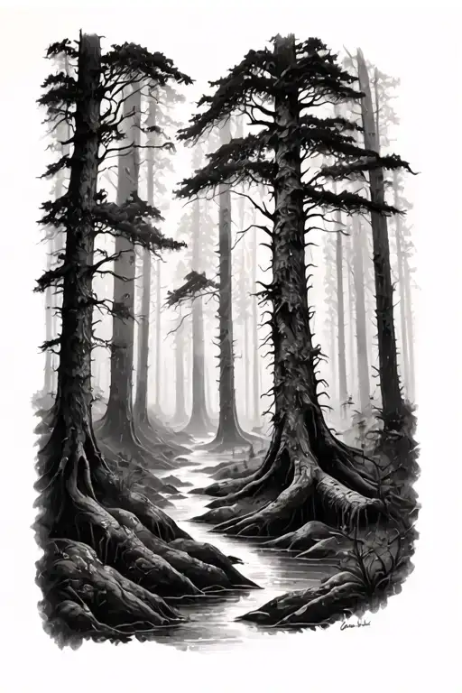 Scary Forest Landscape