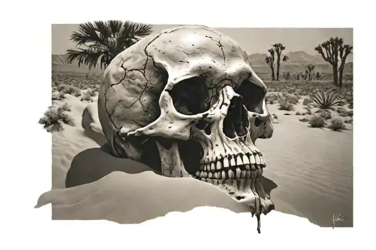 Skull In A Desert