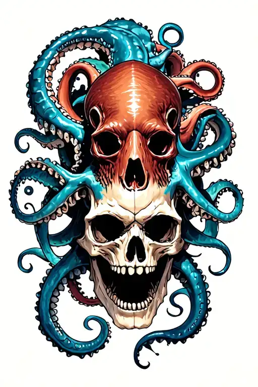 Kraken And Skull Adorned