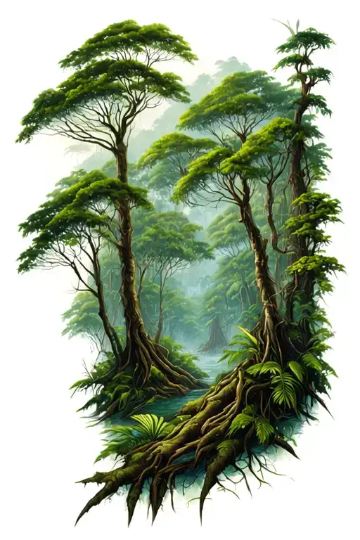 Jungle Forest With Trees