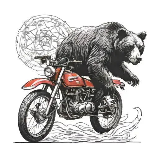 Bear Bike Red Black