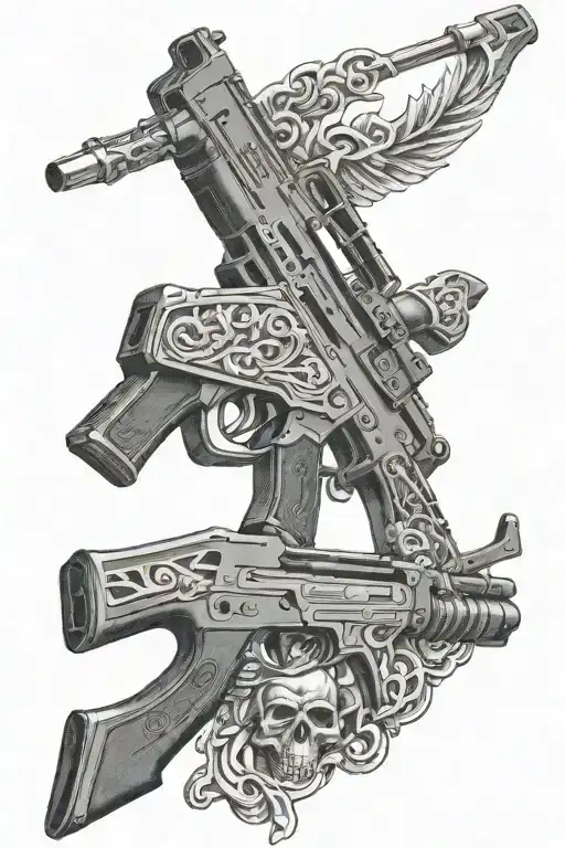 Holy Death Ak 47 Gun