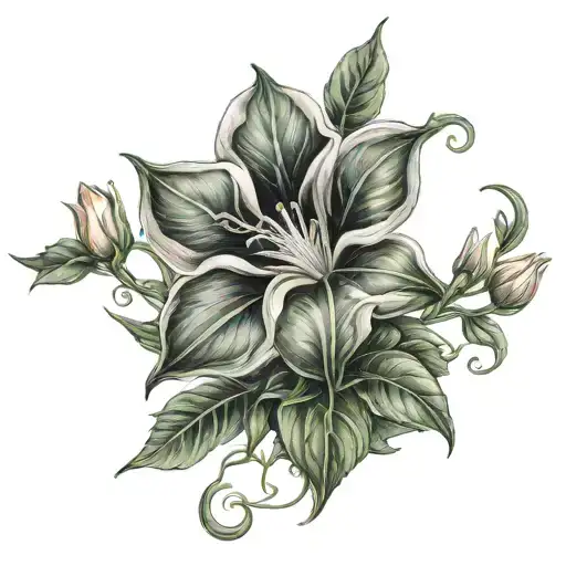 Moonflower Vine Thin Long