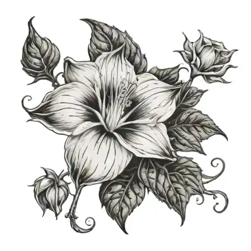 Moonflower Vine Thin Long