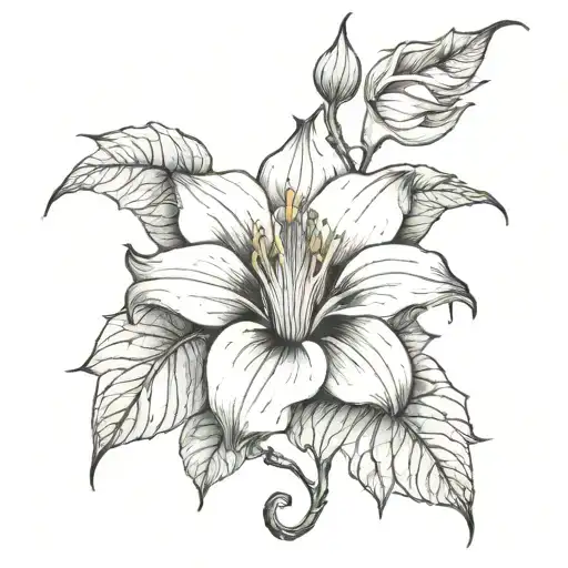 Moonflower Vine Thin Long