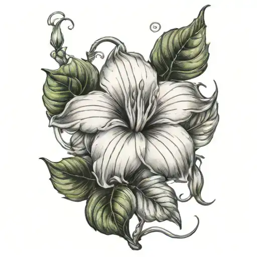 Moonflower Vine Thin Long