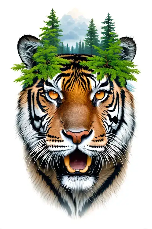 Eye Of The Forest And Tiger Landscape