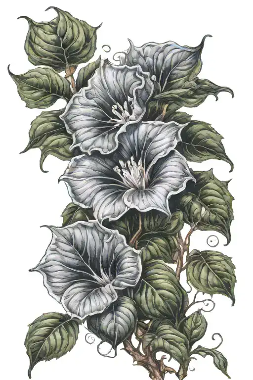 Moonflower On A Vine