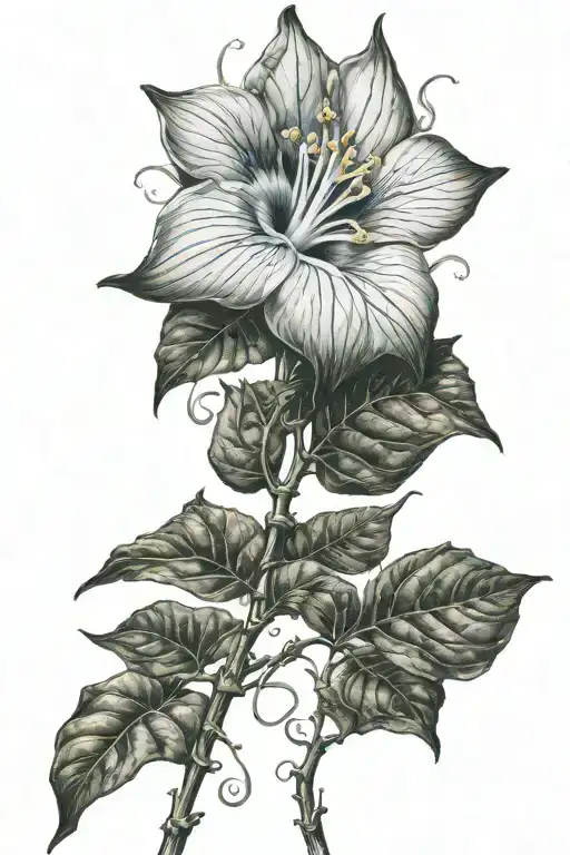 Moonflower On A Vine