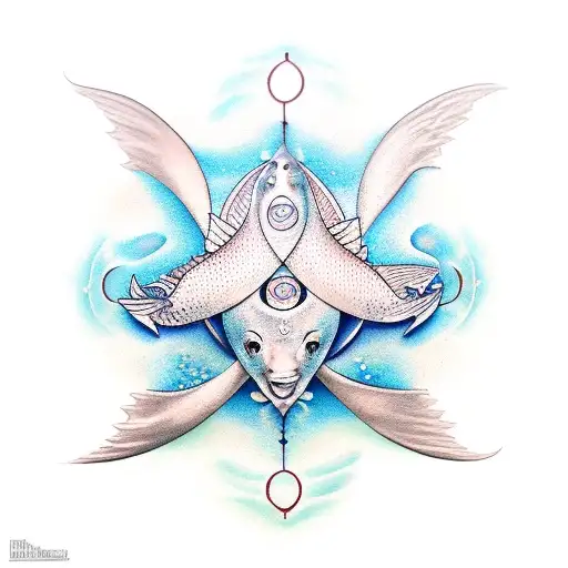 Pisces Sign With Water