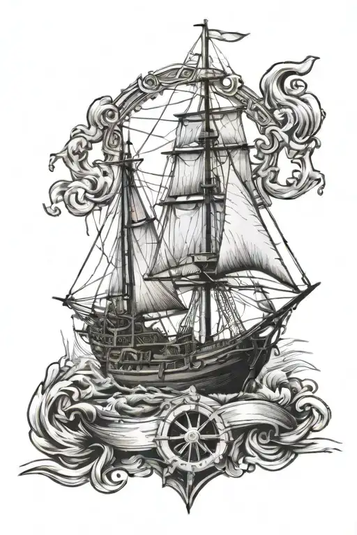 Anchor Rudder Sailboat