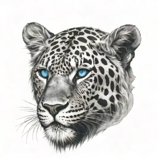 Leo With Blue Eye Looking