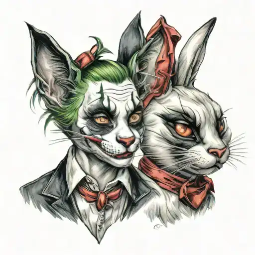 Joker And Harley Quinn Cat And Bunny