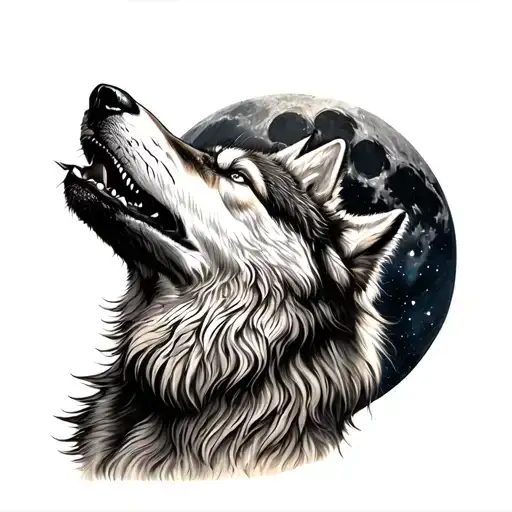 Wolf Howling At The Moon