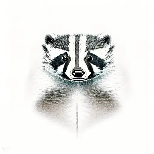 Baby Badger With A Hufflepuff Scarf And The Sorting Hat