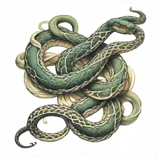 Infinity Sign Snake Slithering