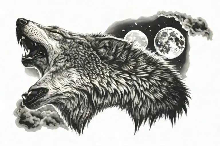 Wolf Howling At The Moon