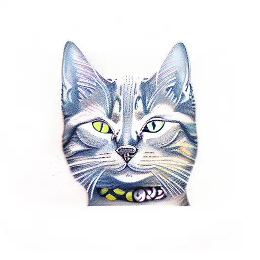 Syberien Cat With Two Different Colored Yeys