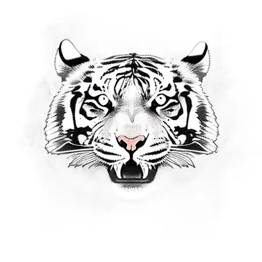 Tennis Ball In A Fire Looks Like A Tiger Face