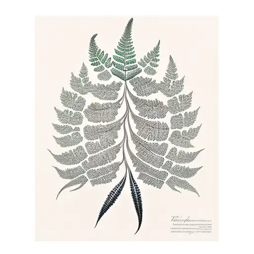 Fern Tree With A Moth