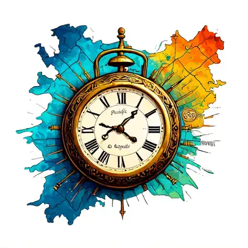 Clock And Punjab Map