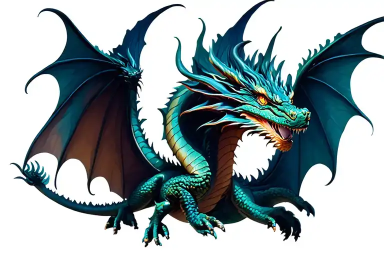 Dragon And Fairy Flying