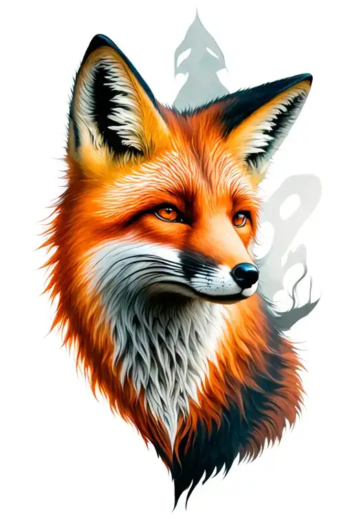 Fox Head Sleeve Tattoo Design