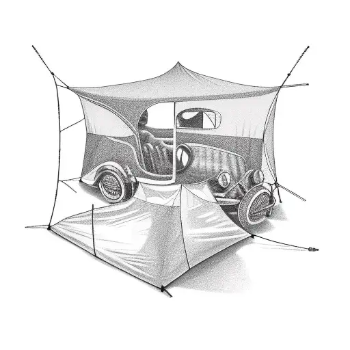 Car In A Tent