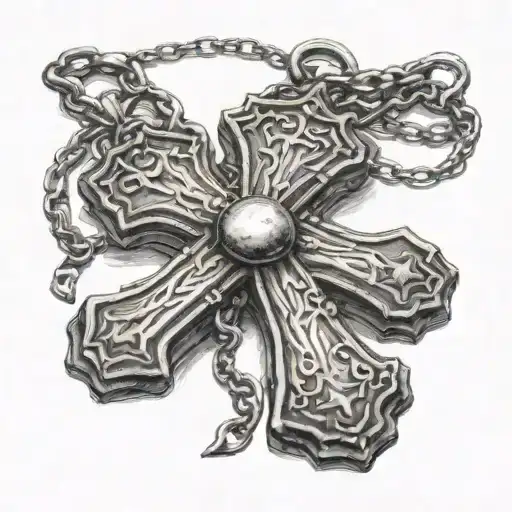 I Want A Wooden Cross With Dog Tags Hanging Off