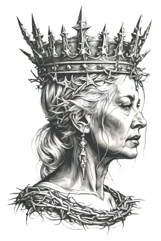 Queen With Crown Of Thorns