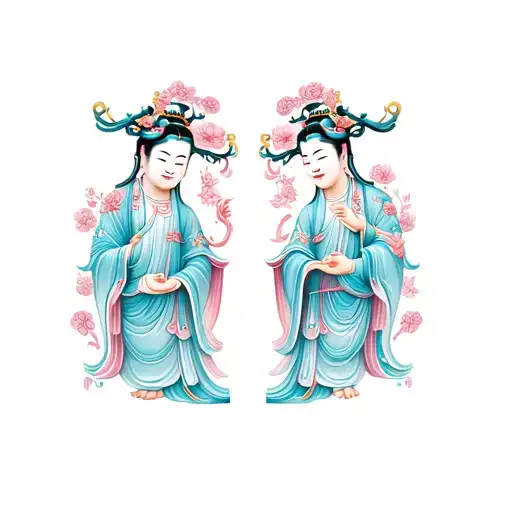 A Pair Of Chinese Statues