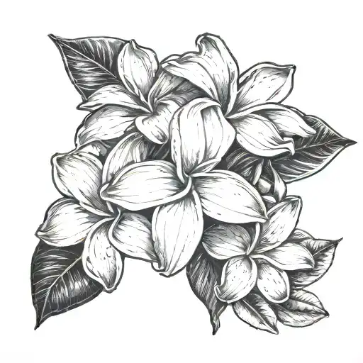 Plumeria With Sunset Background