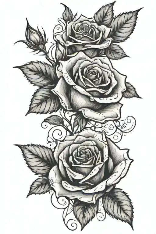 A Realistic Portrait Of A Rose Intertwined With The Lyrics Of A Bring Me The Horizon Song