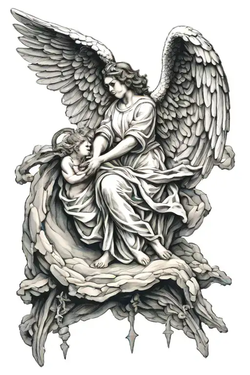 Angel Than Hold In Her Hand Cristian Cross