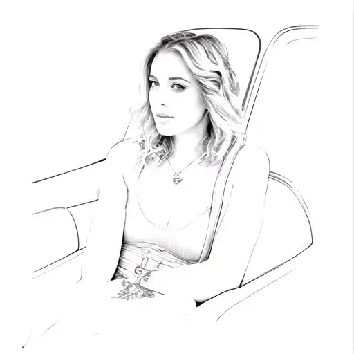 A Woman Sitting In A Car