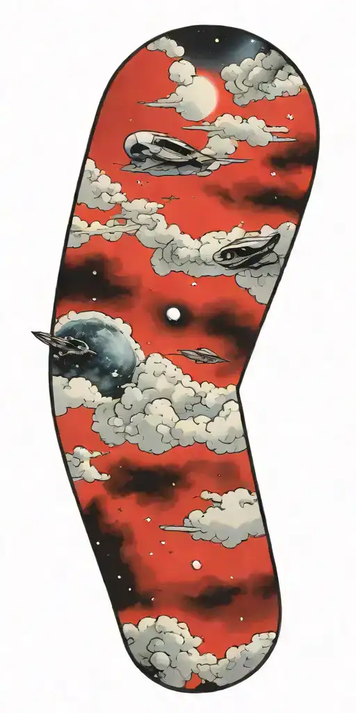 Space Theme With Cosmic Dust Clouds