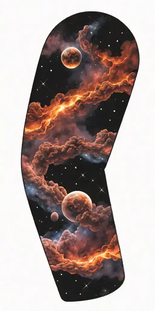 Space Theme With Cosmic Dust Clouds