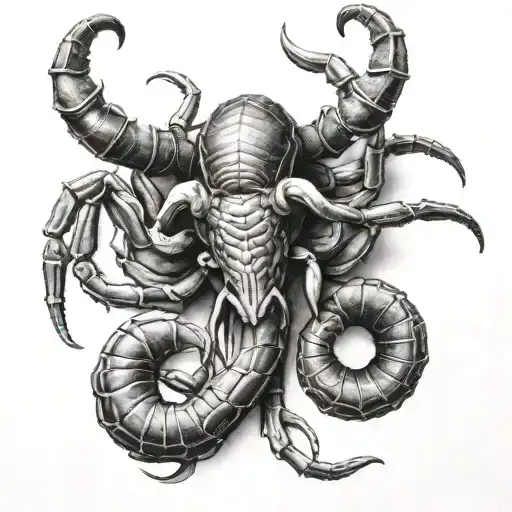 Scorpion And Ram Intertwined