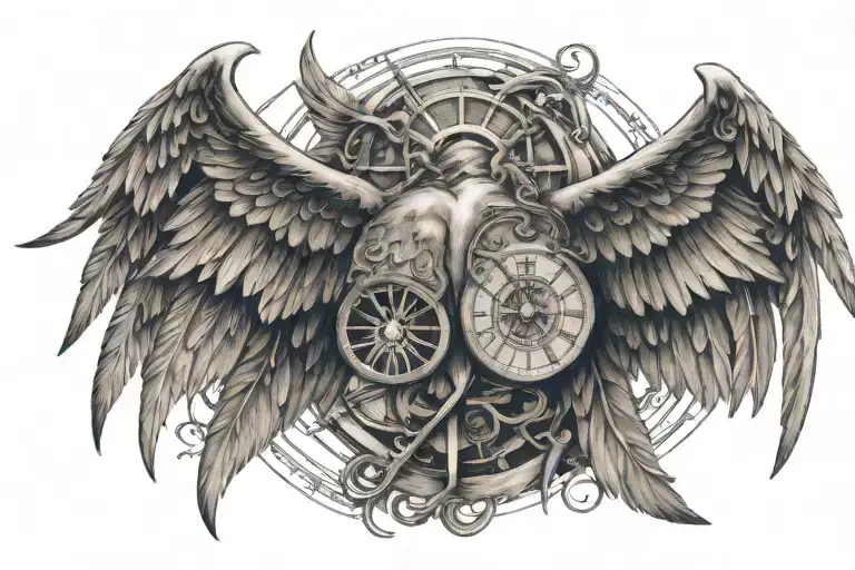 Angle Wings And Roman Numerals