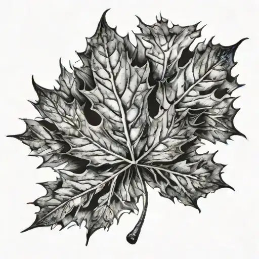 Maple Leaf Partially Falling Apart