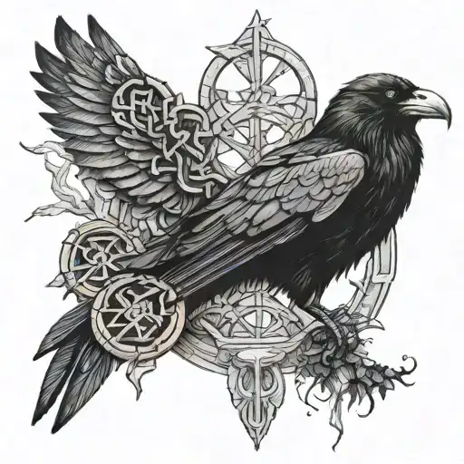 Raven And Runes And Gods