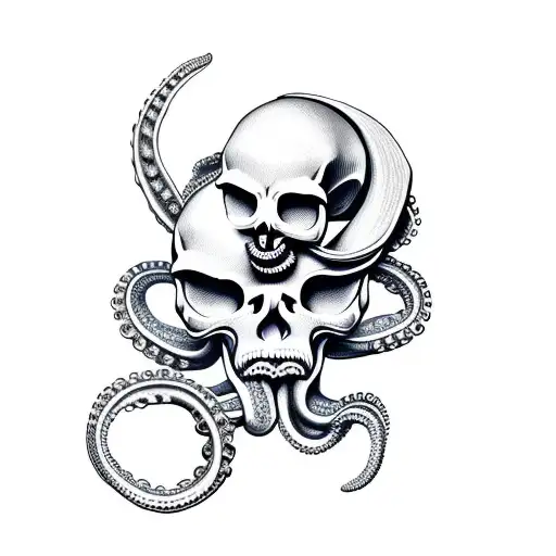 Skull And Octapus