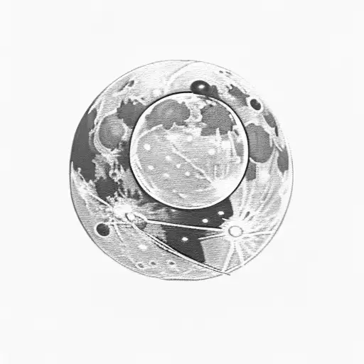 Astronaut On The Moon Looking At Earth