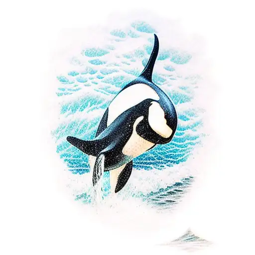 Orca Jumping Out Of The Water