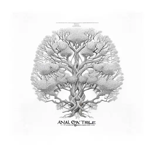 An Intricate Family Tree With Branches Reaching Towards The Sky