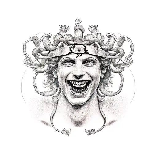 Dionysus Laughing Bust Dark Deep Grape Vine Crown