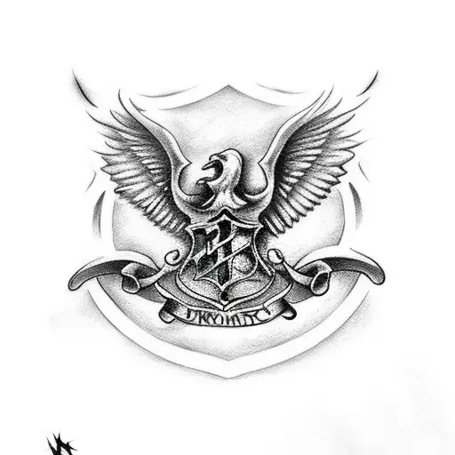 Harry Potter Symbol With Wand Through The Middle