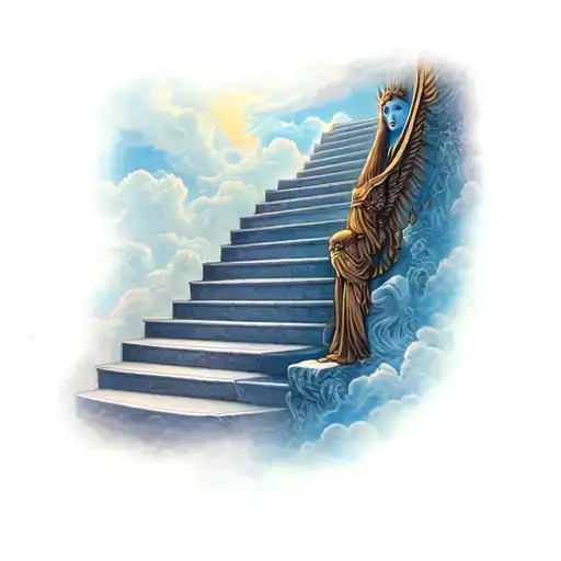Stairs And Asia To Heaven