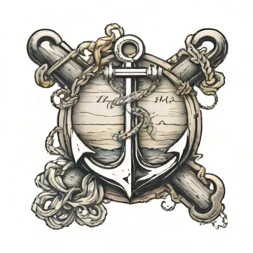 Anchor With Name Smith On Cross Bar Sign